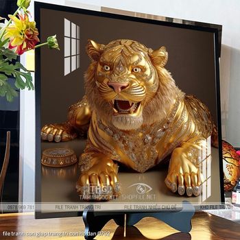 file tranh con giap trang tri con ho dan 0792