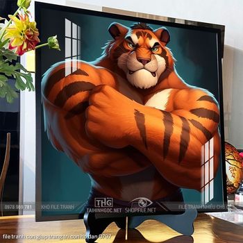 file tranh con giap trang tri con ho dan 0797