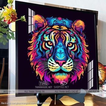 file tranh con giap trang tri con ho dan 0803