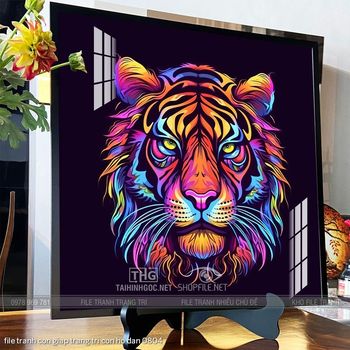 file tranh con giap trang tri con ho dan 0804