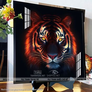 file tranh con giap trang tri con ho dan 0806