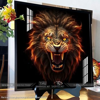 file tranh con giap trang tri con ho dan 0808