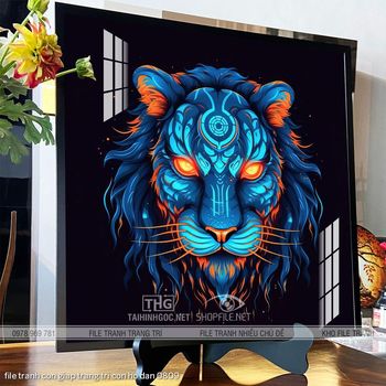 file tranh con giap trang tri con ho dan 0809