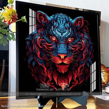 file tranh con giap trang tri con ho dan 0826