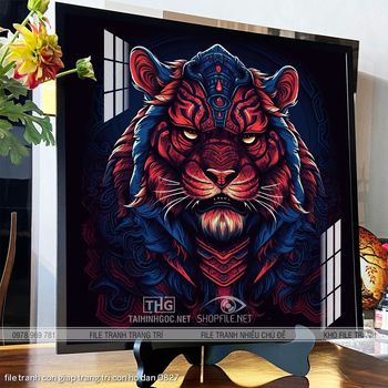 file tranh con giap trang tri con ho dan 0827