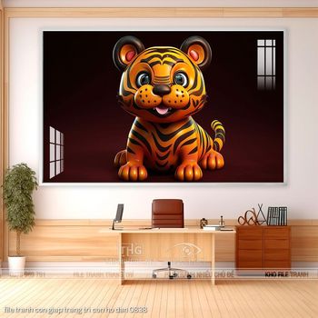 file tranh con giap trang tri con ho dan 0838