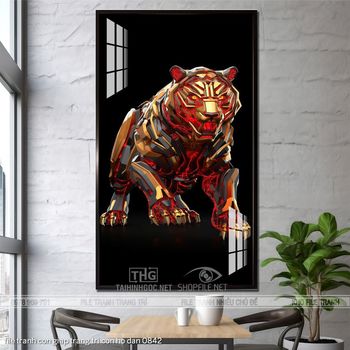 file tranh con giap trang tri con ho dan 0842