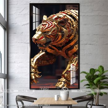 file tranh con giap trang tri con ho dan 0843