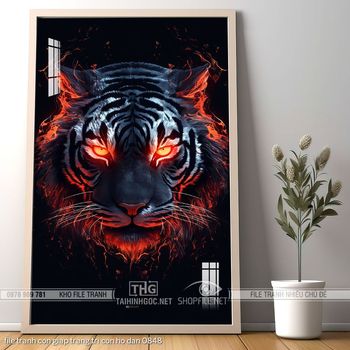 file tranh con giap trang tri con ho dan 0848