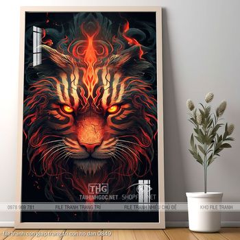 file tranh con giap trang tri con ho dan 0849