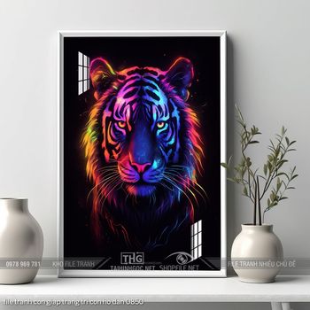 file tranh con giap trang tri con ho dan 0850