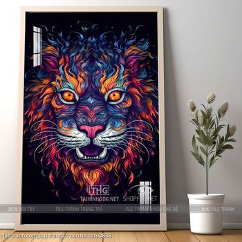 file tranh con giap trang tri con ho dan 0853