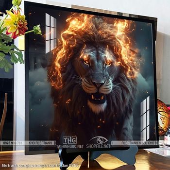 file tranh con giap trang tri con ho dan 0855