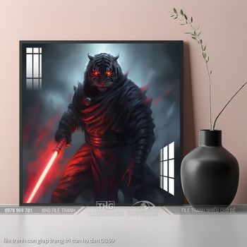 file tranh con giap trang tri con ho dan 0859