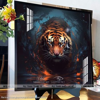 file tranh con giap trang tri con ho dan 0862