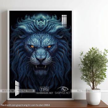 file tranh con giap trang tri con ho dan 0864