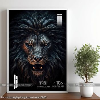 file tranh con giap trang tri con ho dan 0865