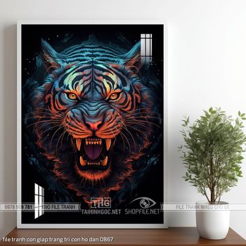 file tranh con giap trang tri con ho dan 0867