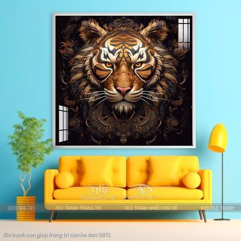 file tranh con giap trang tri con ho dan 0871