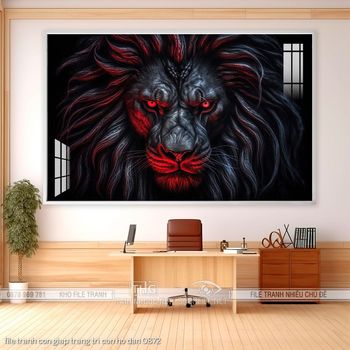 file tranh con giap trang tri con ho dan 0872