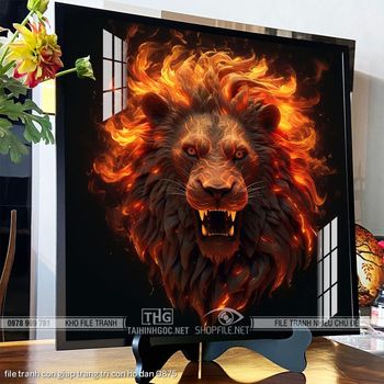 file tranh con giap trang tri con ho dan 0875