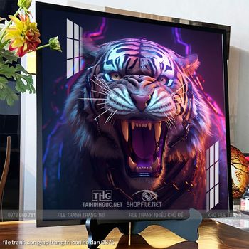 file tranh con giap trang tri con ho dan 0876