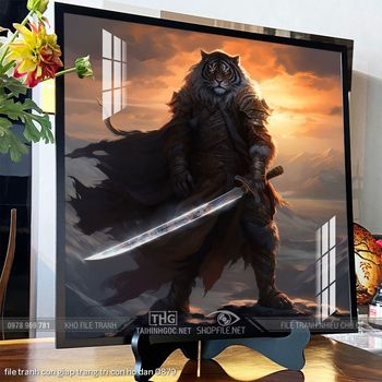 file tranh con giap trang tri con ho dan 0879