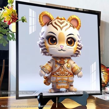 file tranh con giap trang tri con ho dan 0885