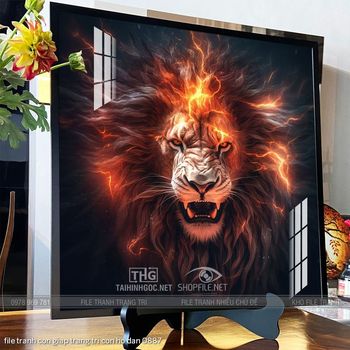 file tranh con giap trang tri con ho dan 0887