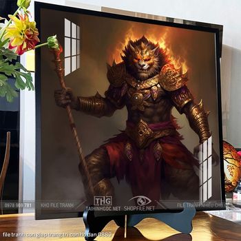 file tranh con giap trang tri con ho dan 0889