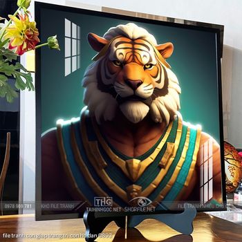 file tranh con giap trang tri con ho dan 0893