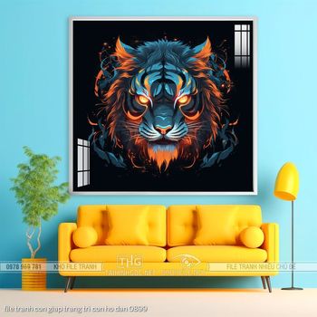 file tranh con giap trang tri con ho dan 0899