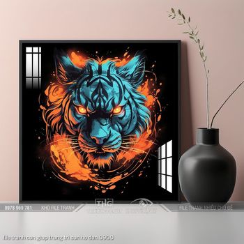 file tranh con giap trang tri con ho dan 0900