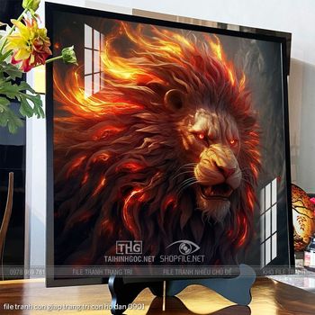 file tranh con giap trang tri con ho dan 0901