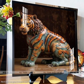 file tranh con giap trang tri con ho dan 0903