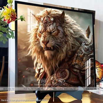 file tranh con giap trang tri con ho dan 0905