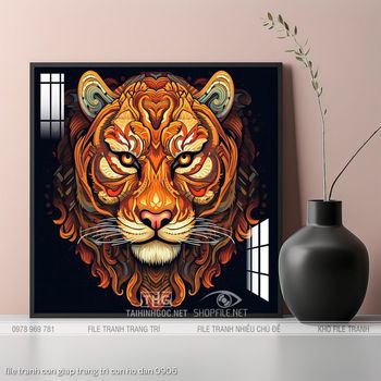 file tranh con giap trang tri con ho dan 0906