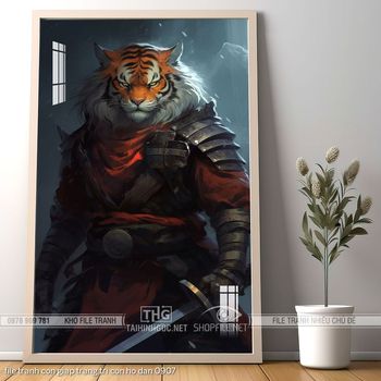 file tranh con giap trang tri con ho dan 0907