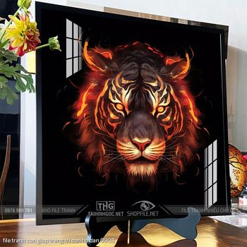 file tranh con giap trang tri con ho dan 0908