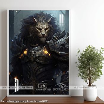 file tranh con giap trang tri con ho dan 0912