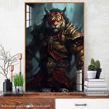 file tranh con giap trang tri con ho dan 0921