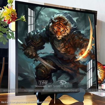 file tranh con giap trang tri con ho dan 0935