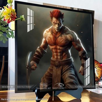 file tranh con giap trang tri con ho dan 0945