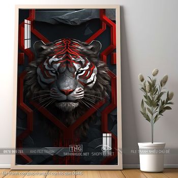 file tranh con giap trang tri con ho dan 0946