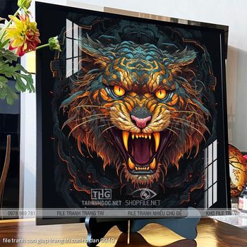 file tranh con giap trang tri con ho dan 0949