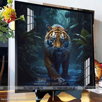 file tranh con giap trang tri con ho dan 0957