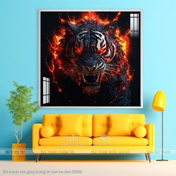 file tranh con giap trang tri con ho dan 0958