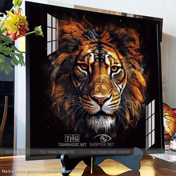 file tranh con giap trang tri con ho dan 0960