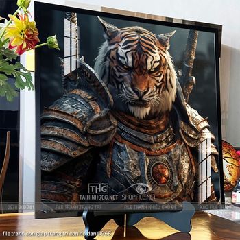 file tranh con giap trang tri con ho dan 0968