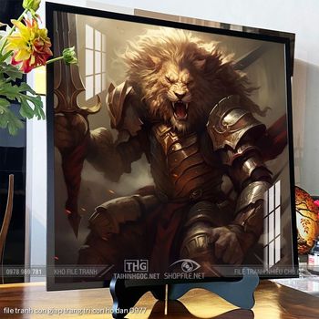 file tranh con giap trang tri con ho dan 0977